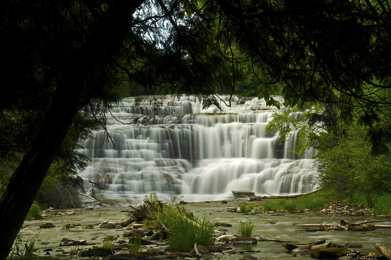 Agate Falls, a waterfall in Michigan