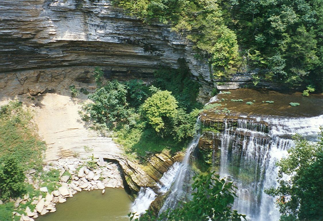 Burgess Falls, a waterfall in Tennessee