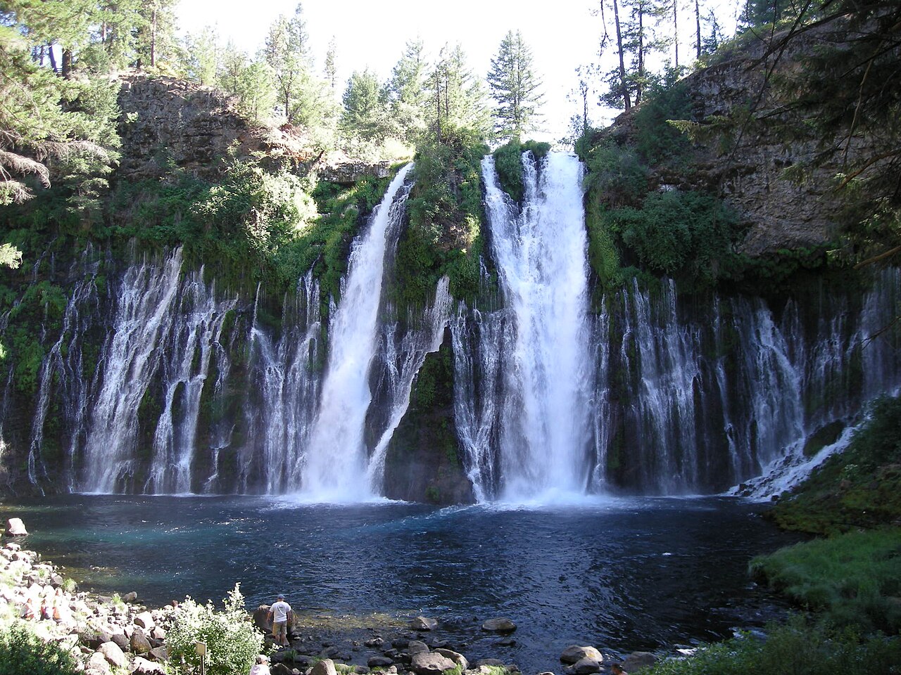 Burney Falls, a waterfall in California