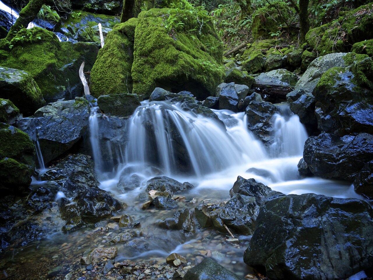 Cataract Falls, a waterfall in California