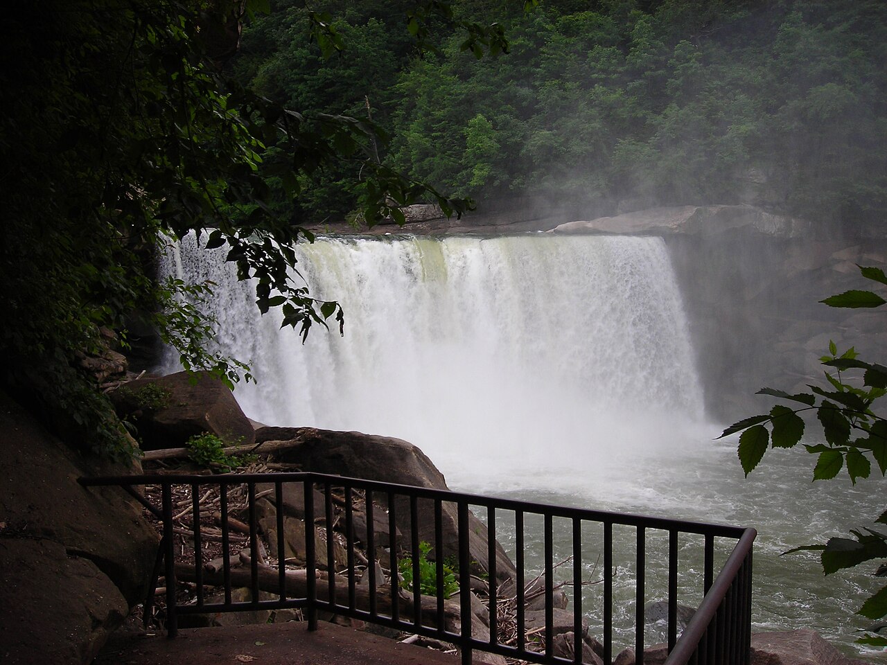 Cumberland Falls, a waterfall in Kentucky