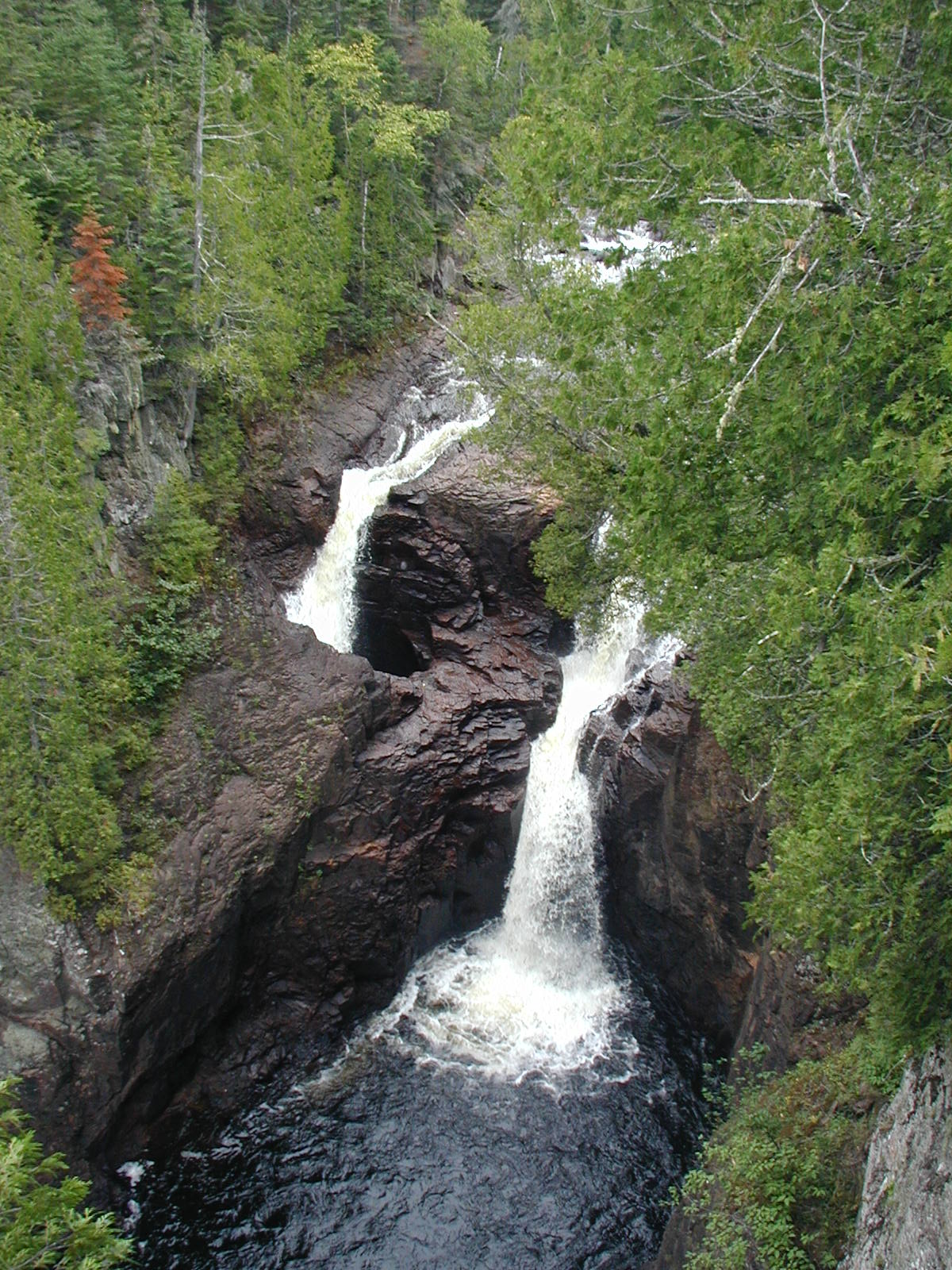 Devil's Kettle Falls, a waterfall in Minnesota