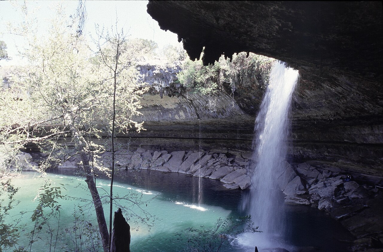 Hamilton Pool Falls, a waterfall in Texas