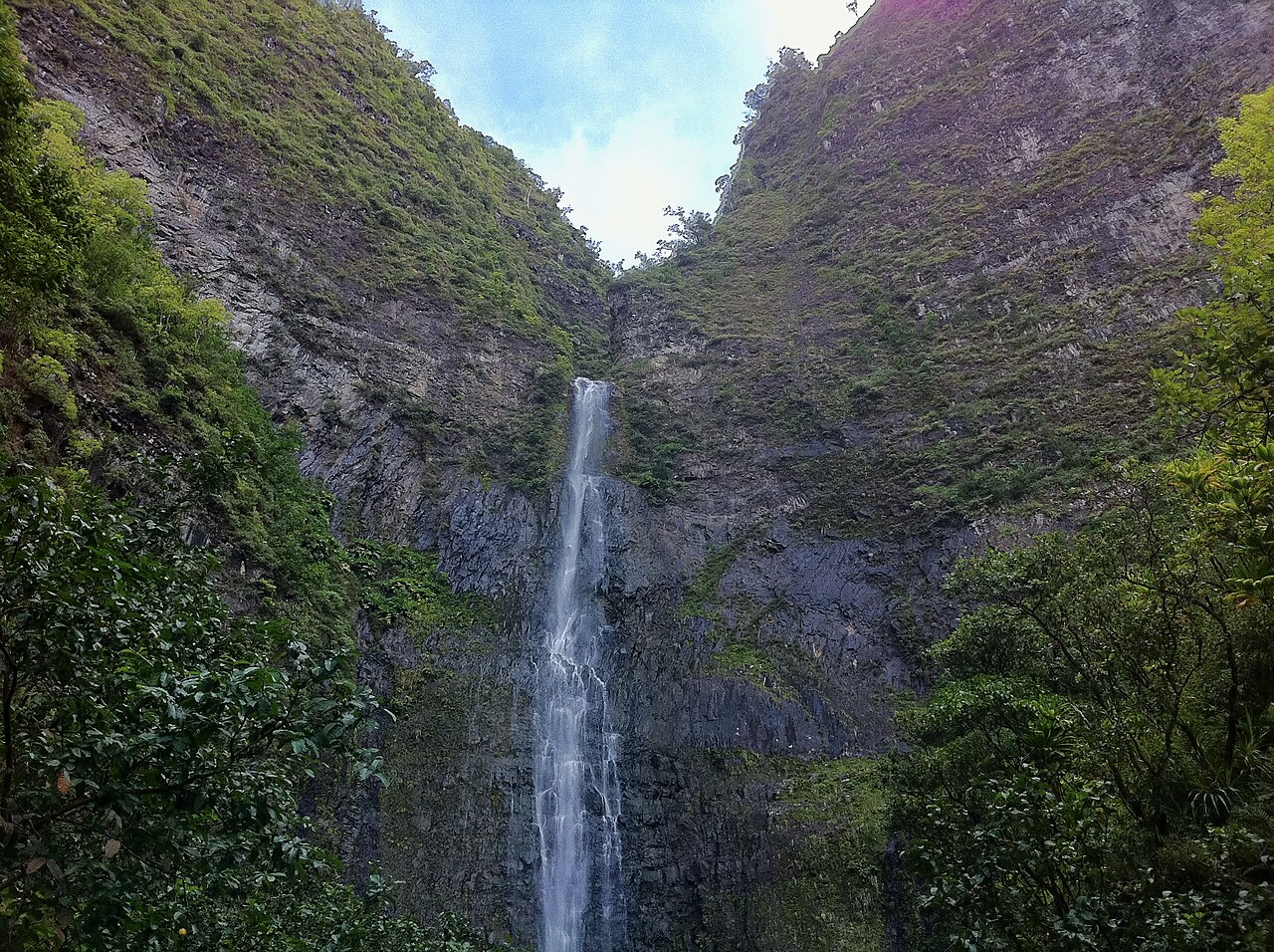 Hanakāpīʻai Falls, a waterfall in Hawaii