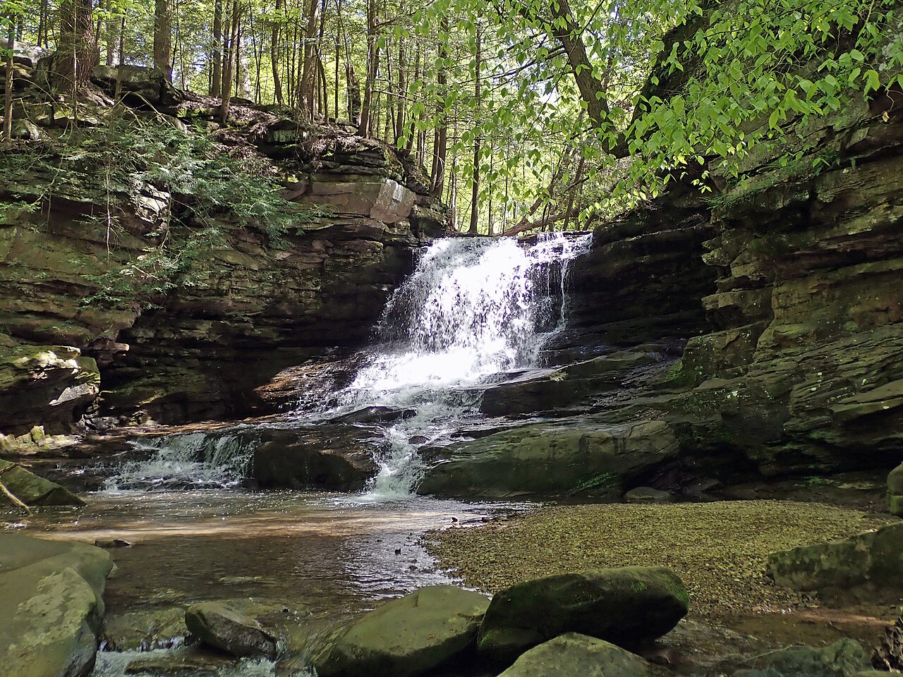 Honey Run Falls, a waterfall in Ohio