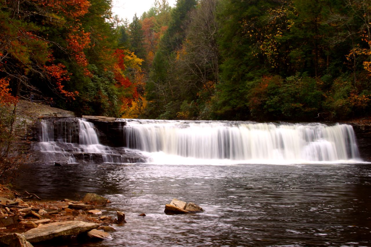 Hooker Falls, a waterfall in North Carolina