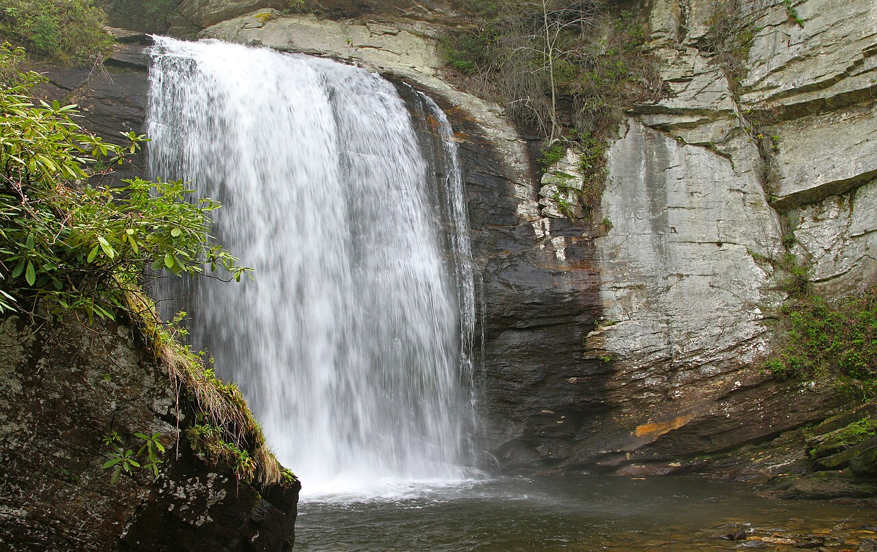 Looking Glass Falls, a waterfall in North Carolina
