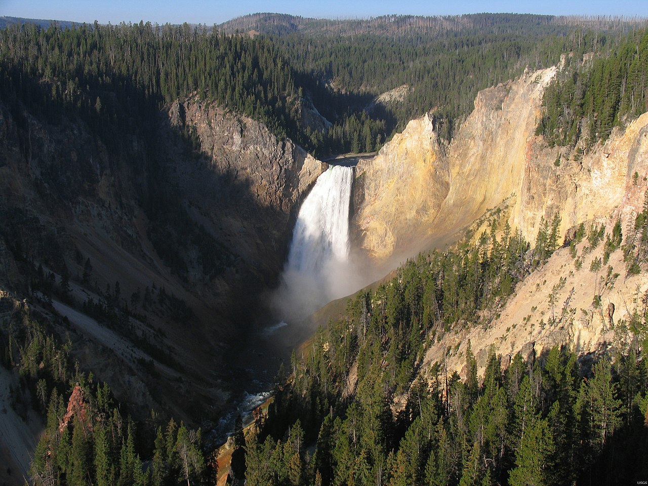 Lower Falls of the Yellowstone River, a waterfall in Wyoming