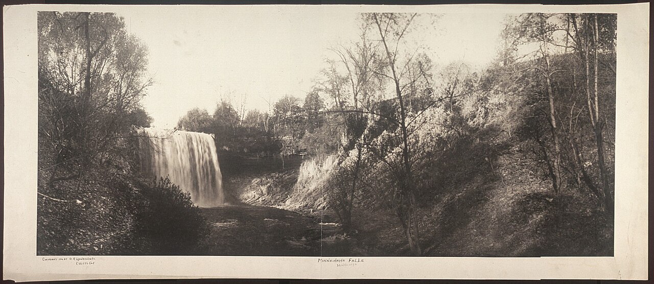 Minnehaha Falls, a waterfall in Minnesota