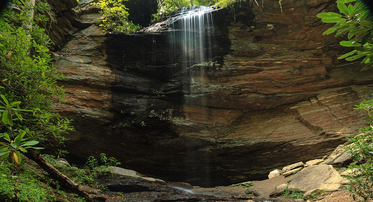 Moore Cove Falls, a waterfall in North Carolina