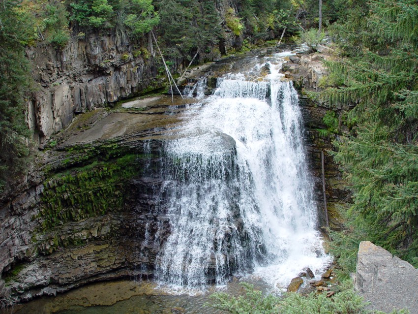 Ousel Falls, a waterfall in Montana