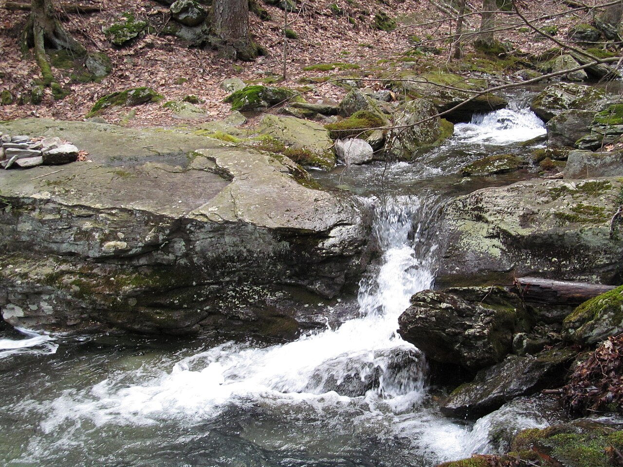 Race Brook Falls, a waterfall in Massachusetts