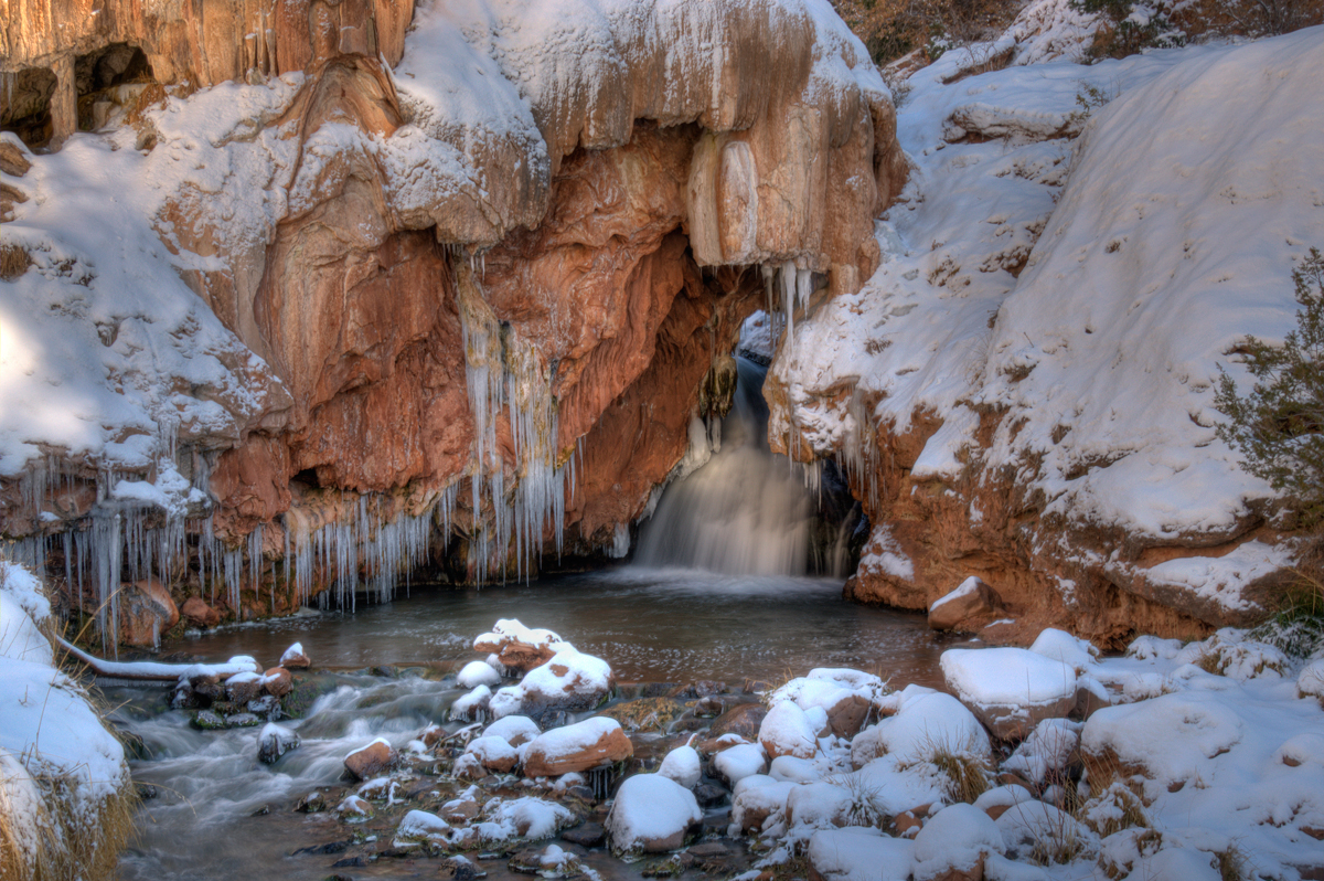 Soda Dam, a waterfall in New Mexico