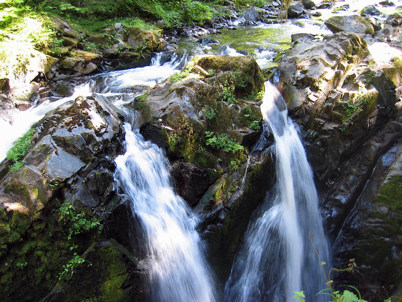 Sol Duc Falls, a waterfall in Washington