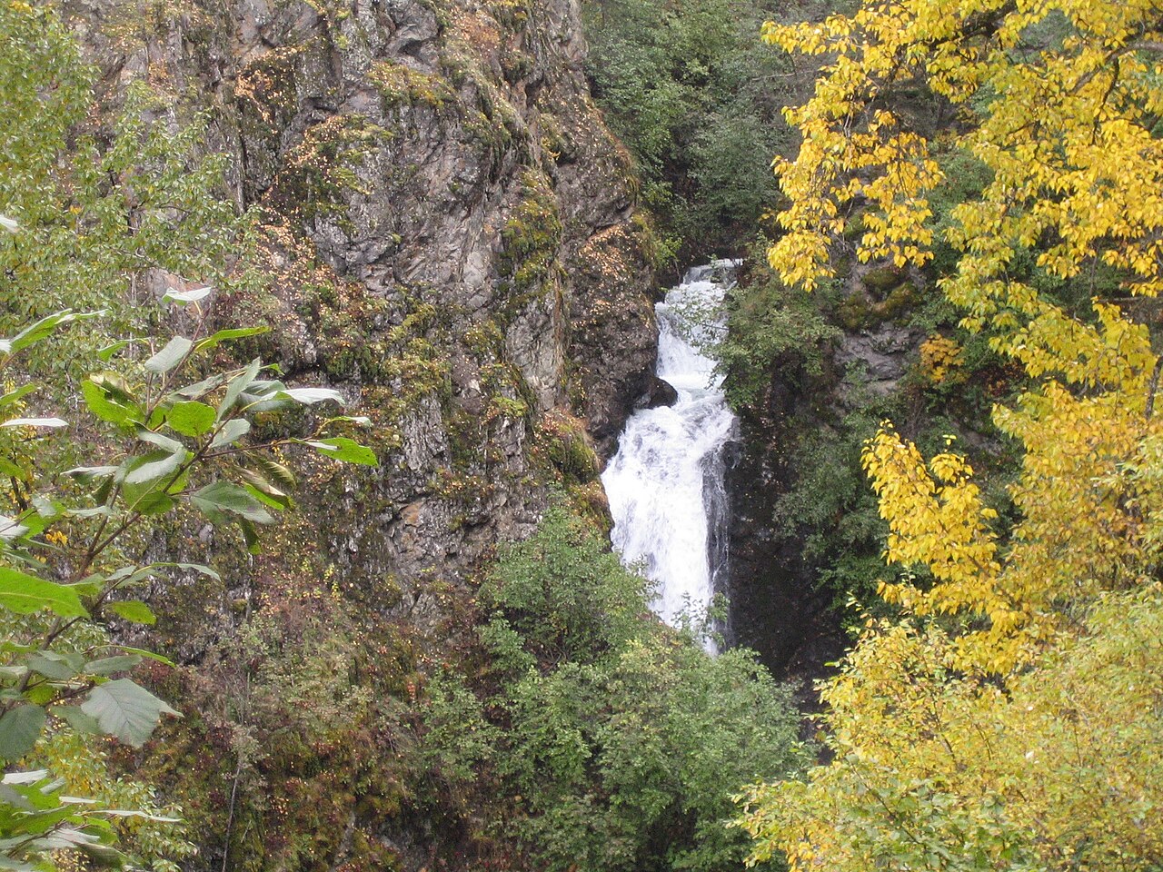 Thunderbird Falls, a waterfall in Alaska