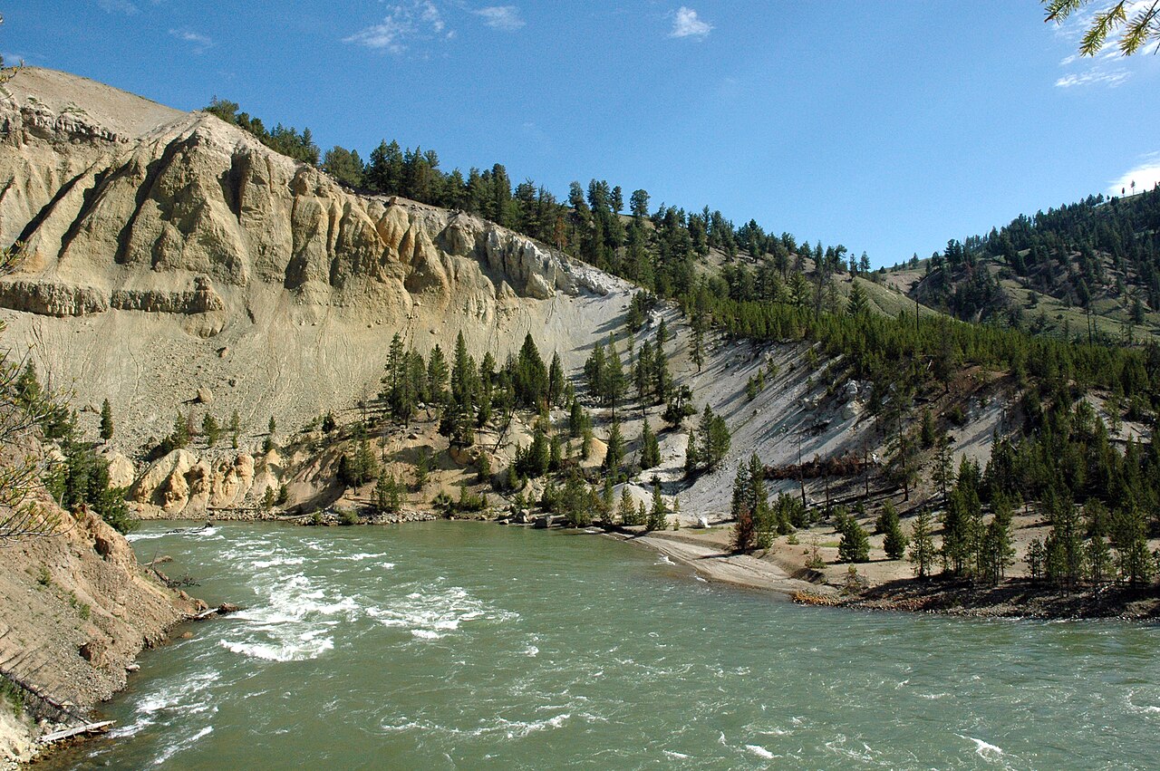 Tower Fall, a waterfall in Wyoming