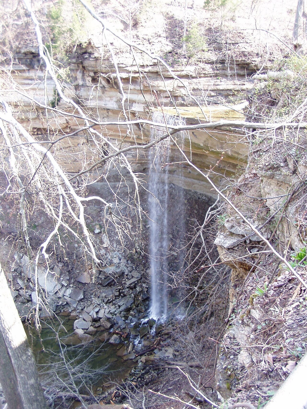 Tunnel Falls, a waterfall in Indiana