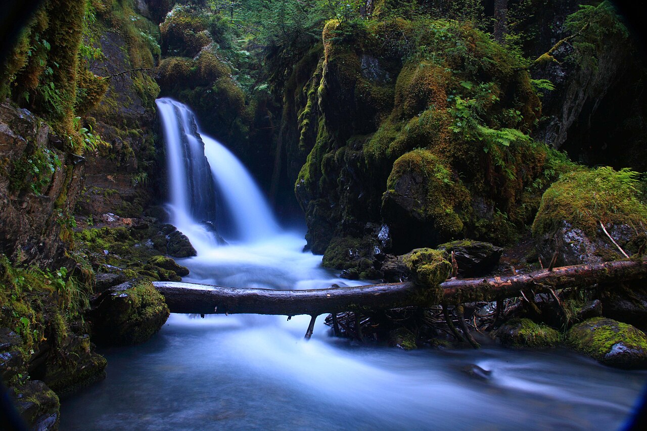 Virgin Creek Falls, a waterfall in Alaska