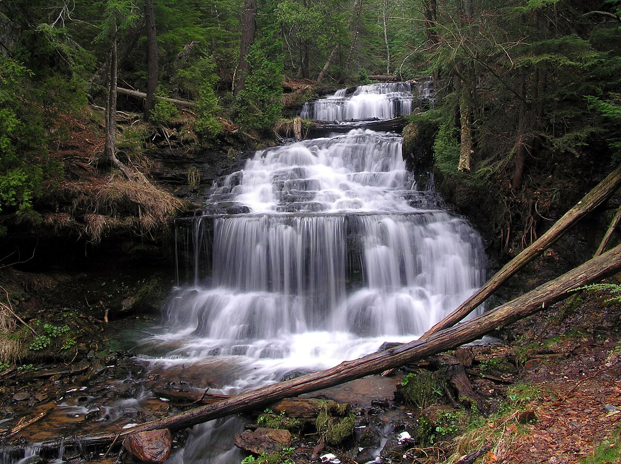 Wagner Falls, a waterfall in Michigan